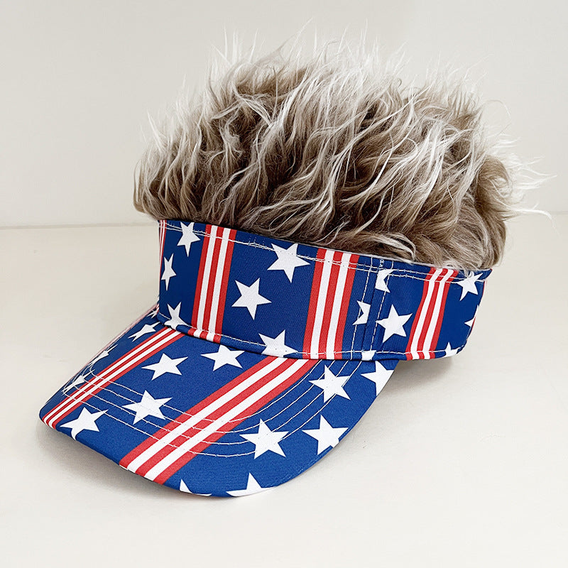 LibertyLocks โ American Flag Wig Hat