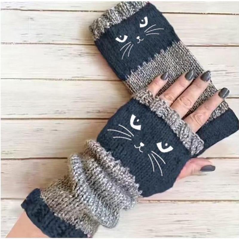 SnugglePaws – Stylish Fingerless Cat Gloves