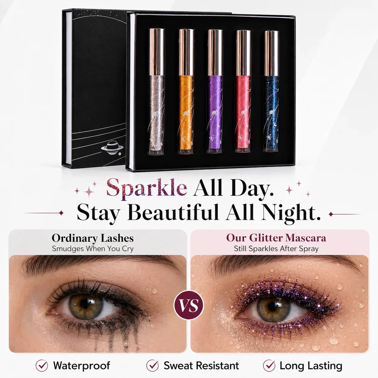 SparkleLash – Shimmer Glitter Mascara Collection