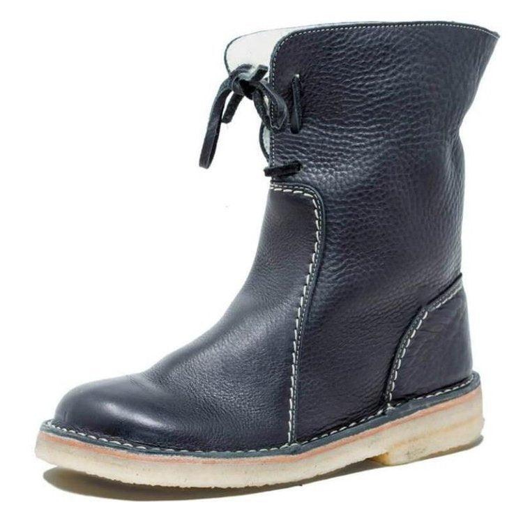 WATERPROOF LEATHER POLAR BOOTS WITH WOOL LINING | Belevite