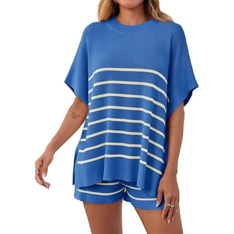 BellaVive β Chic Striped Loungewear Outfit Set