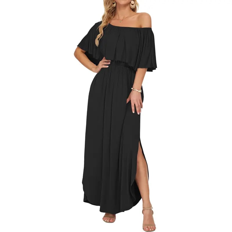 GraceLoom – Flowing Shoulder Dress