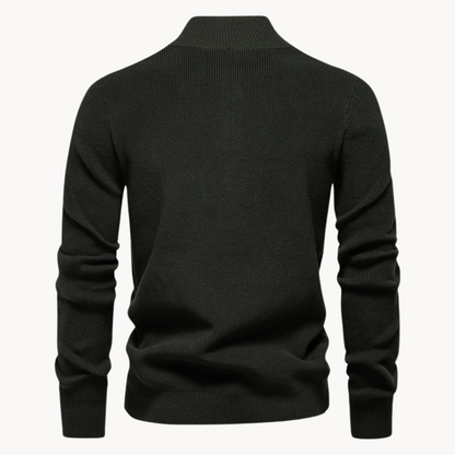 Ashton Button Mockneck Sweater | belevite