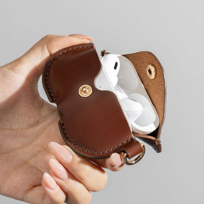 LuxeShield – Premium Genuine Leather AirPods Protective Case