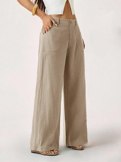 Linenora – Summer Cotton-Linen Palazzo Pants