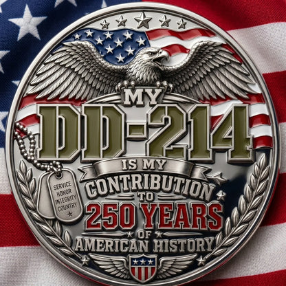 HonorBound – DD-214 Veteran Pride Coin