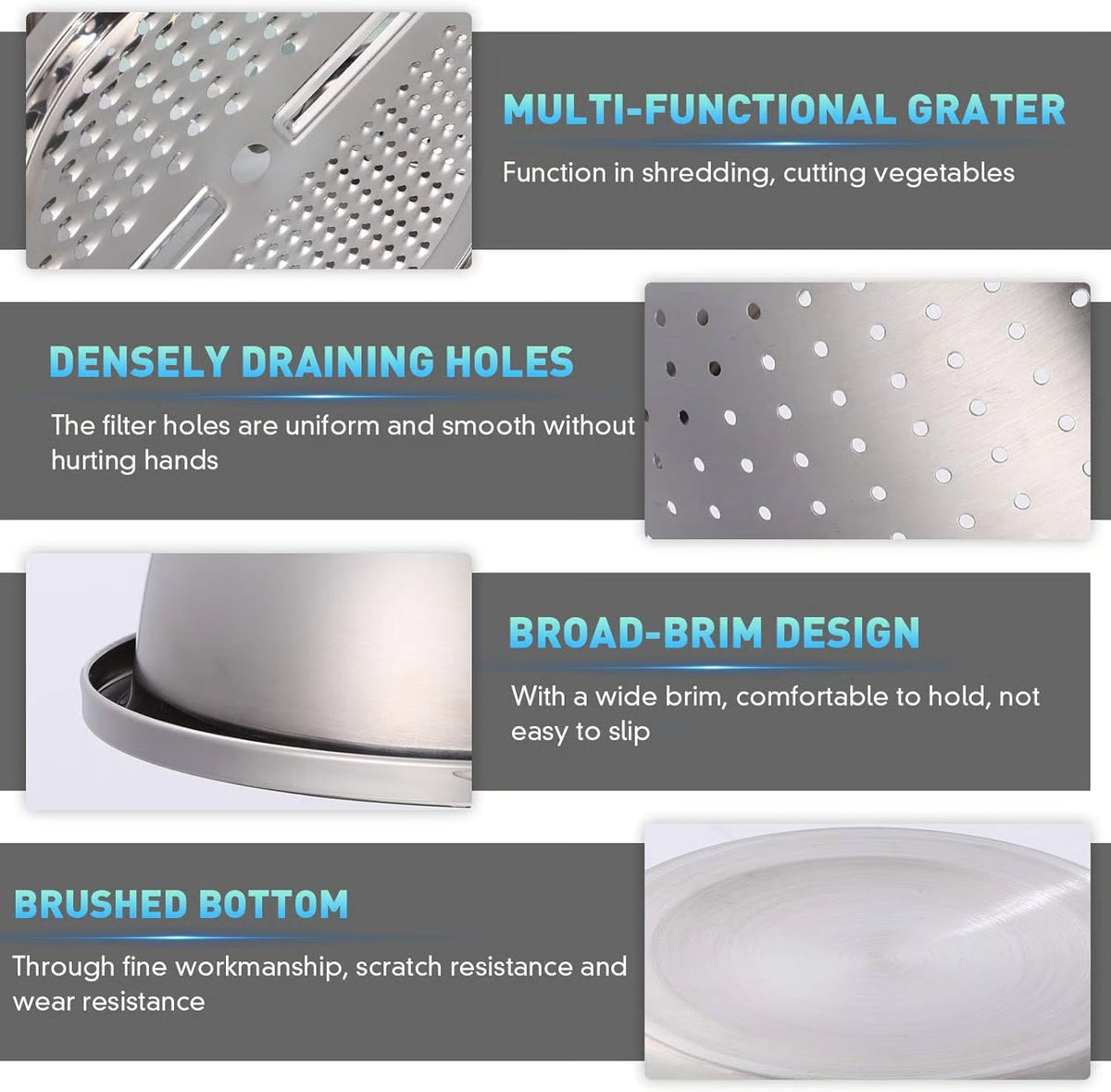 GrateCraft | 3-in-1 Stainless Steel Grater Bowl