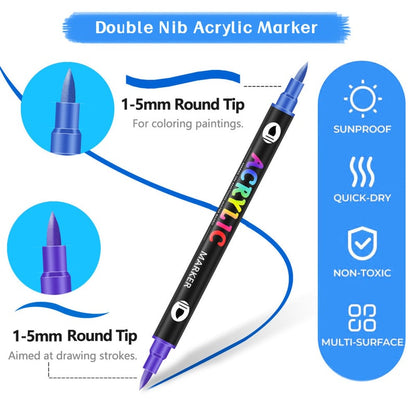 ColorCraft - Dual Tip Acrylic Marker for Precision Art
