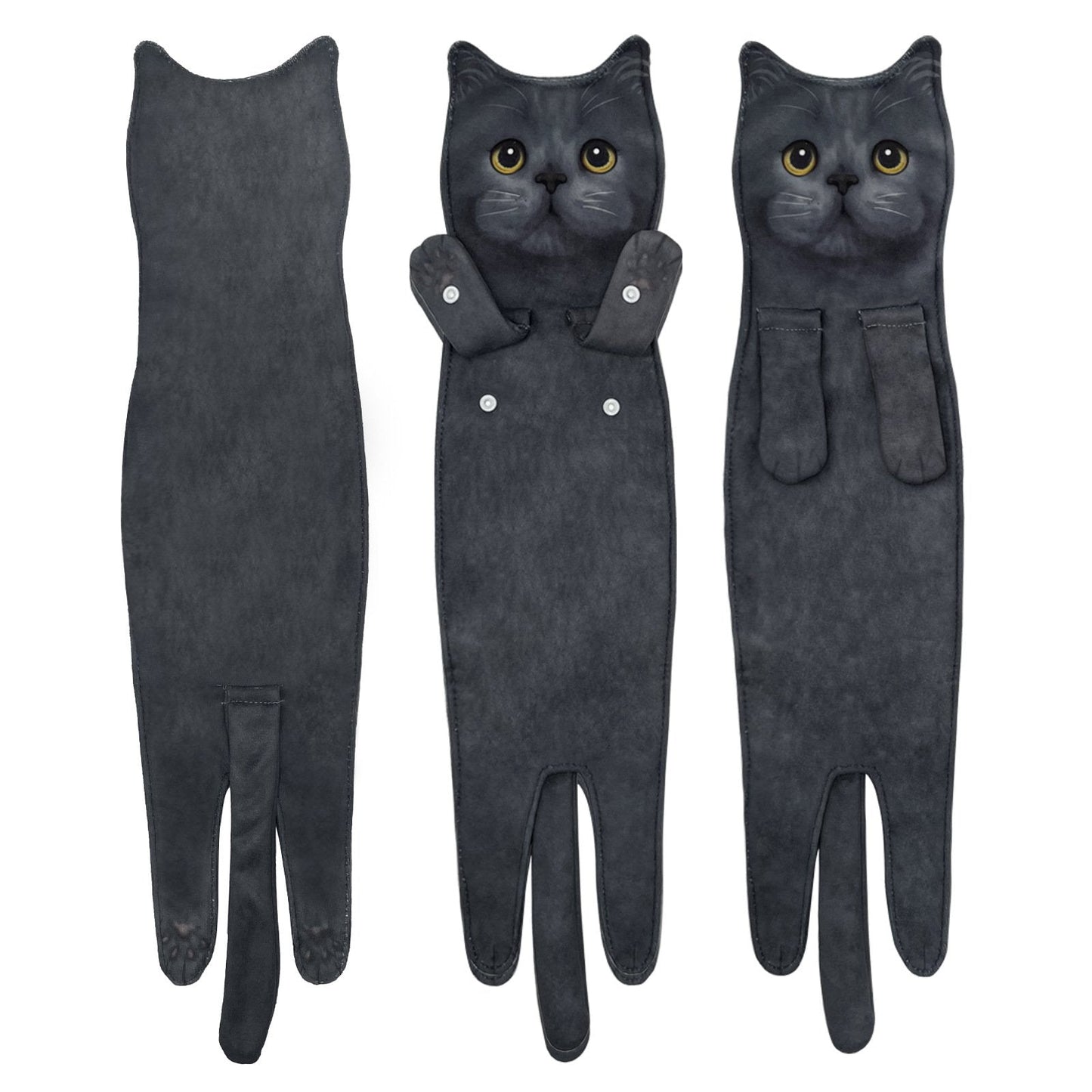 PurrfectlyClean – Humorous Cat Print Hand Towels