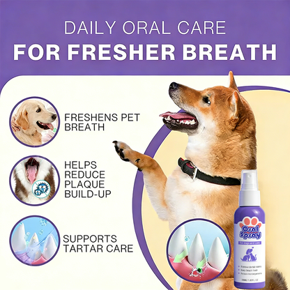 Skavix™ Pet Oral Spray ✅FDA Approved | Freshen Breath, Remove Tartar & Promote gum regeneration, stabilize teeth 🦷🦷