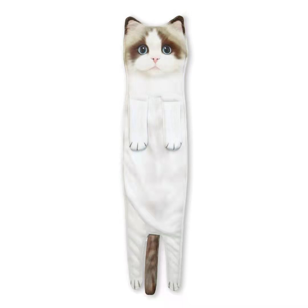 PurrfectlyClean – Humorous Cat Print Hand Towels