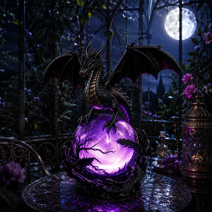 DragonGlow – Mystic Crystal Orb Lamp