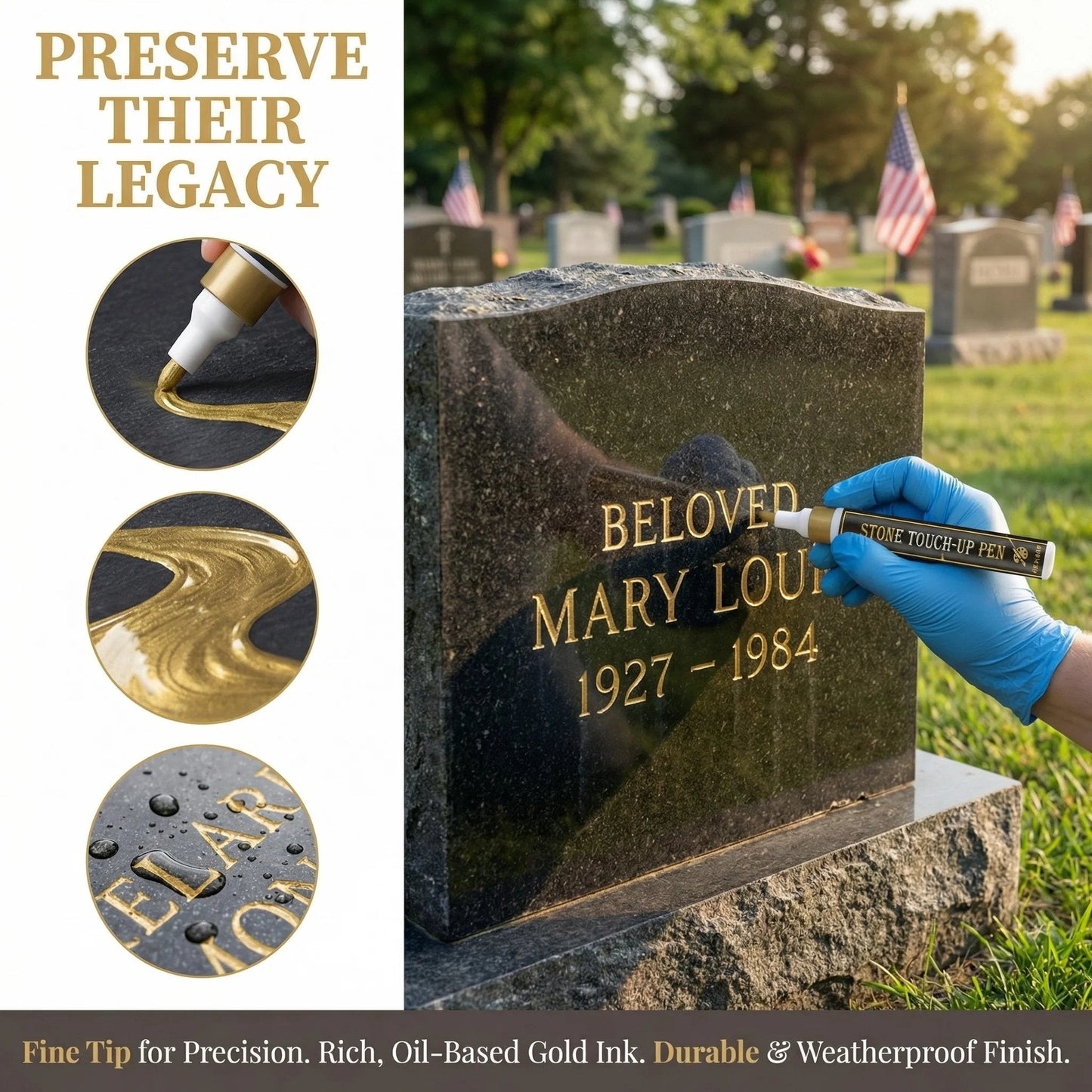 GraveGlow – Gold Monument Restoration Pen