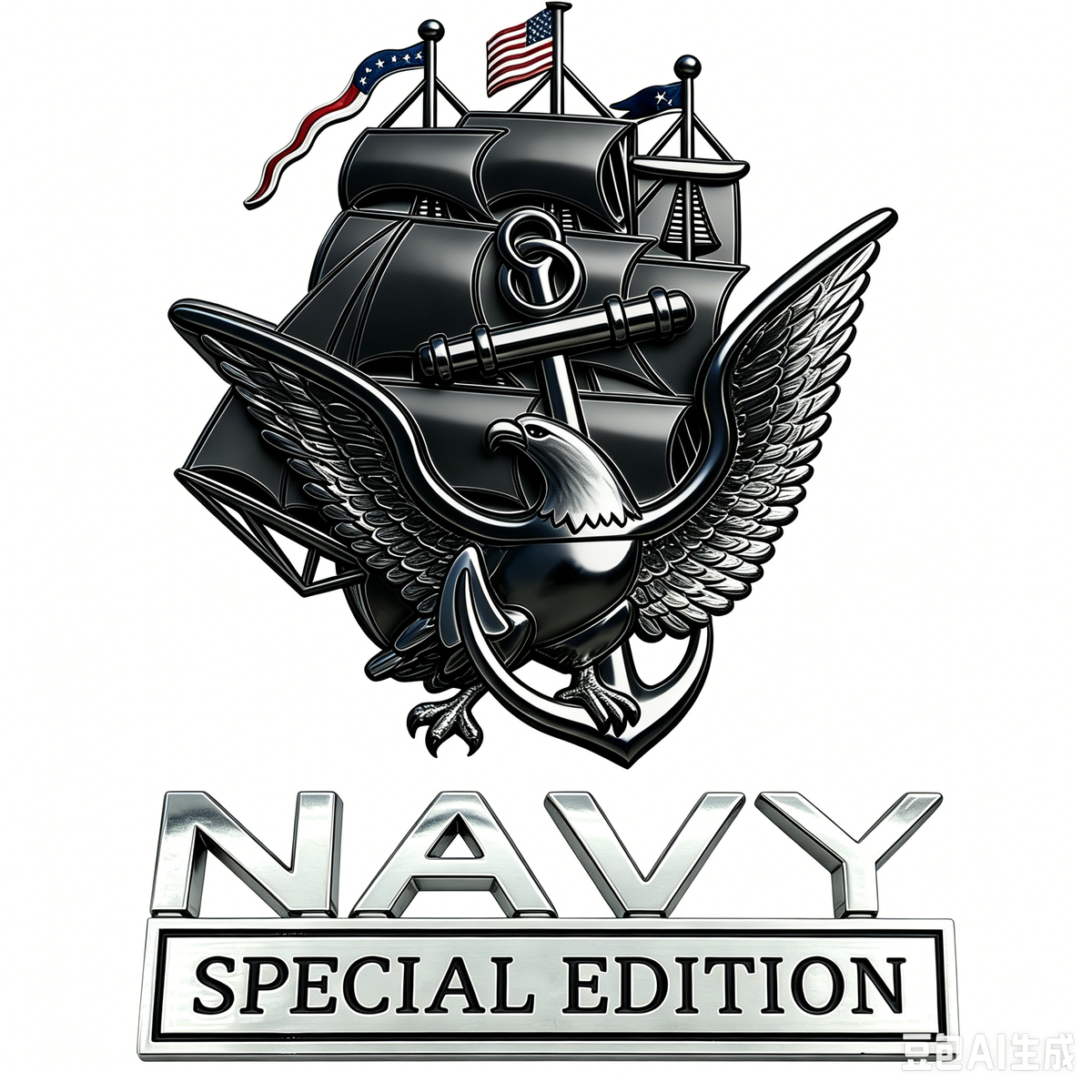 NavyHonor – Navy Veteran Metal Auto Emblem