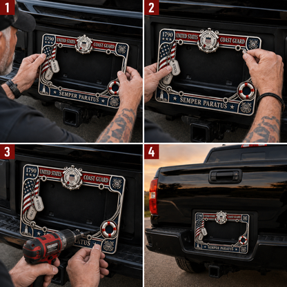 HonorDrive – Premium Coast Guard Heritage License Plate Frame