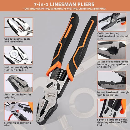GripMaster – Heavy Duty Multi-Function Lineman Plier