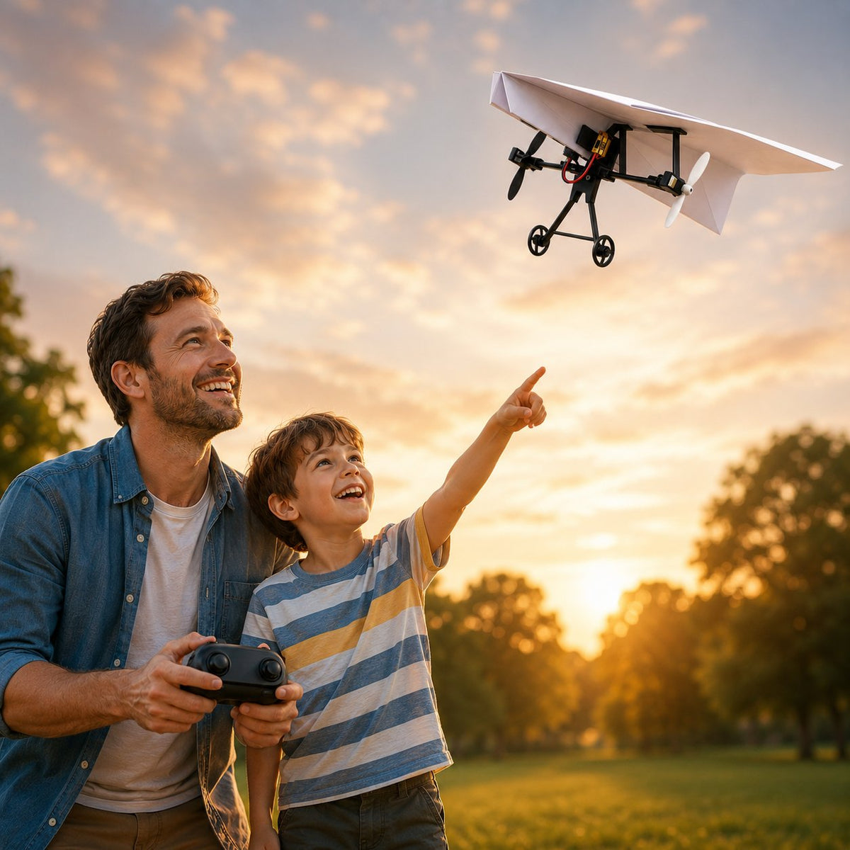 SkyGlide - Gyro-Powered RC Paper Airplane Kit