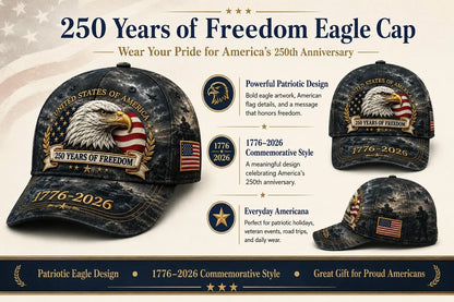 FreedomEagle – 250 Years Patriotic Heritage Cap
