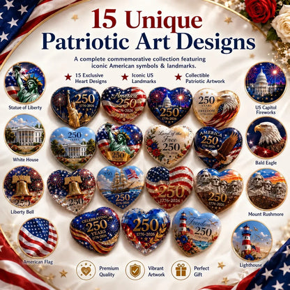 PatriotHearts – America 250th Anniversary Heart Ornament Collection