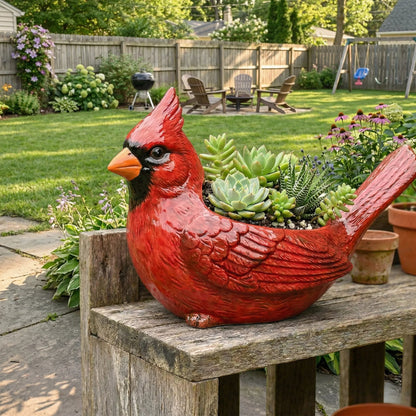 NatureNest – Cardinal Bird Succulent Planter