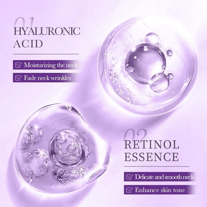 Reduces Wrinkles and Double Chin,Five Rollers for All Around Massage,Neck Firming Cream