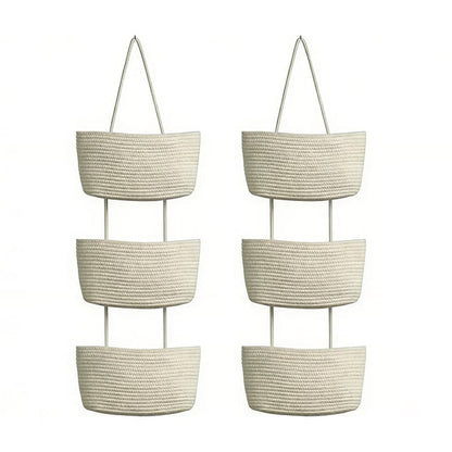 OrganizePro – Decorative 3-Tier Hanging Organizer Bag