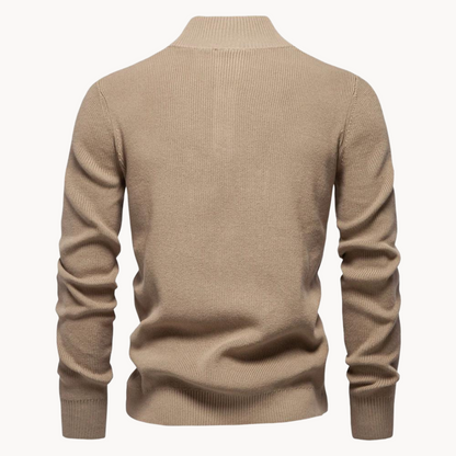 Ashton Button Mockneck Sweater | belevite
