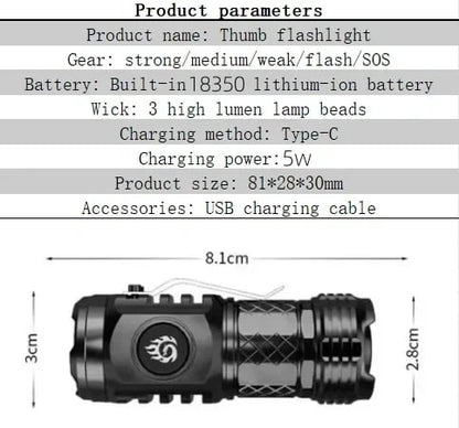 TriEyeMonster-The German Mini Super Power Flashlight