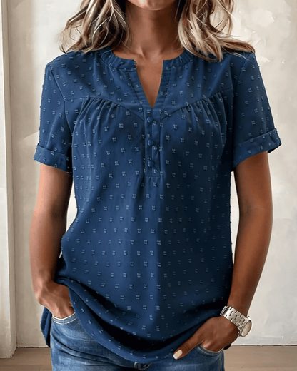 VivaLinen – Everyday V-Neck Blouse