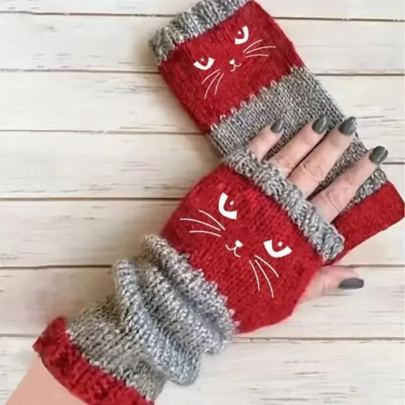 SnugglePaws – Stylish Fingerless Cat Gloves
