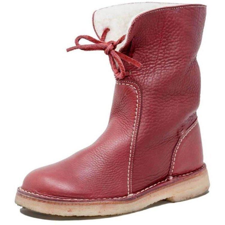 WATERPROOF LEATHER POLAR BOOTS WITH WOOL LINING | Belevite