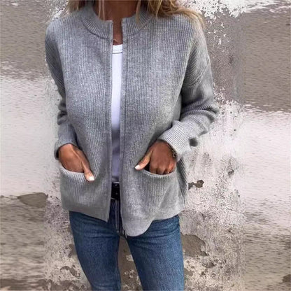 AutumnAura Zip – Soft Knit Jacket