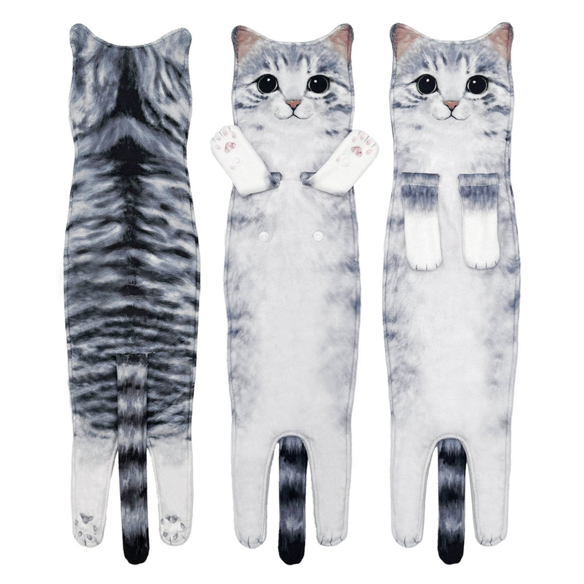 PurrfectlyClean – Humorous Cat Print Hand Towels