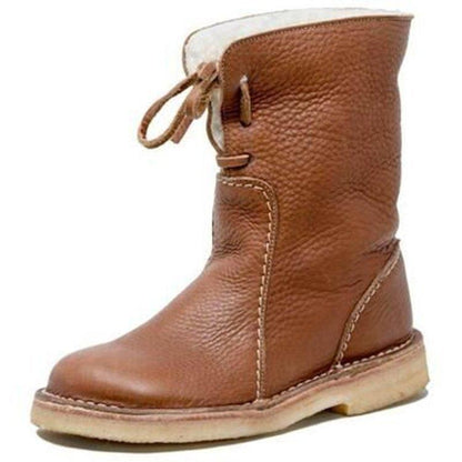 WATERPROOF LEATHER POLAR BOOTS WITH WOOL LINING | Belevite