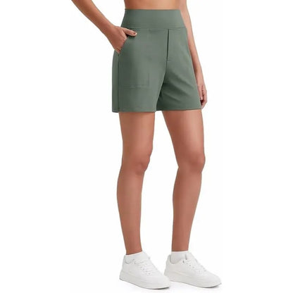 FitAura – Women’s High-Waisted Sport Shorts