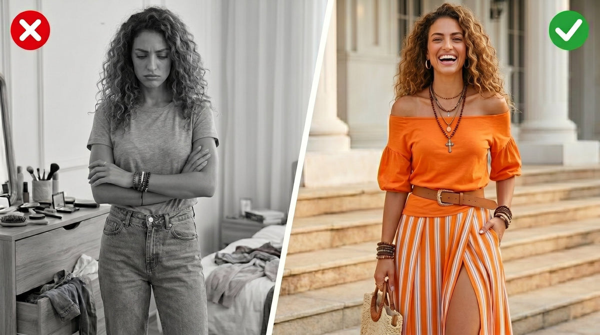 StripeLuxe – Striped Maxi Skirt Set with Belt