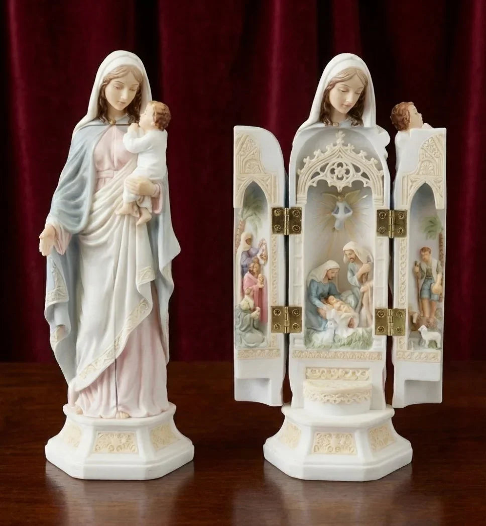 Celestial Birth - Renaissance Nativity Triptych