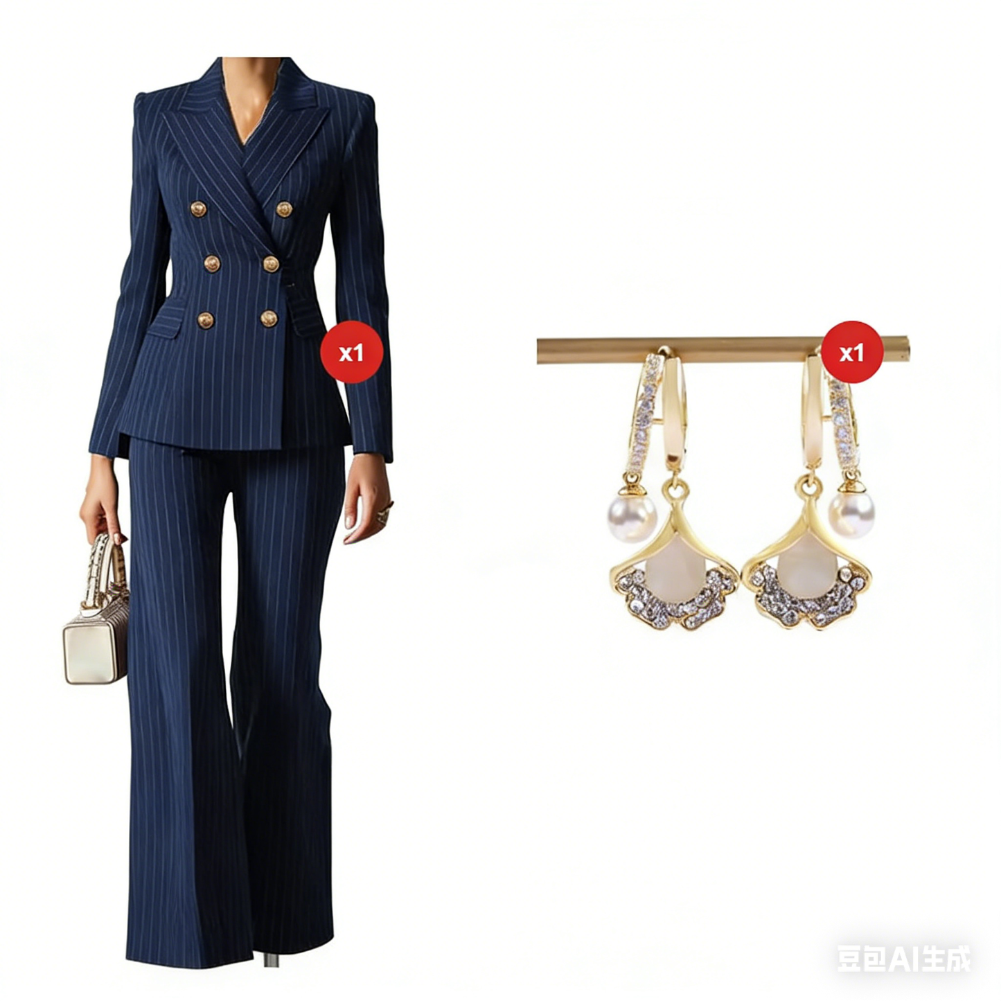 BossEra – Women’s Tailored Pinstripe Suit