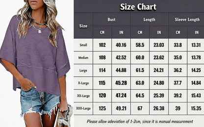 PureEase – Oversized Crewneck Comfort Summer Top