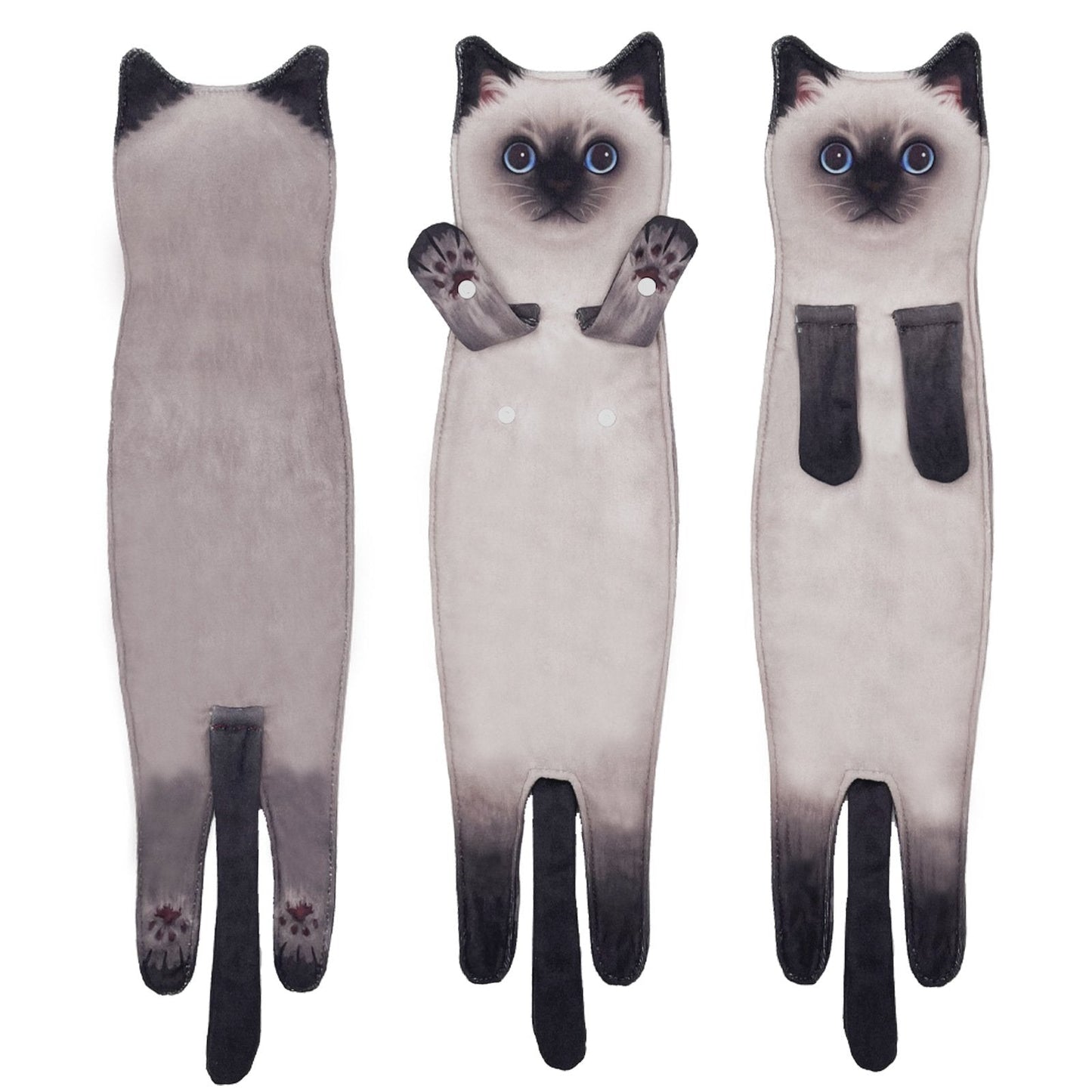 PurrfectlyClean – Humorous Cat Print Hand Towels
