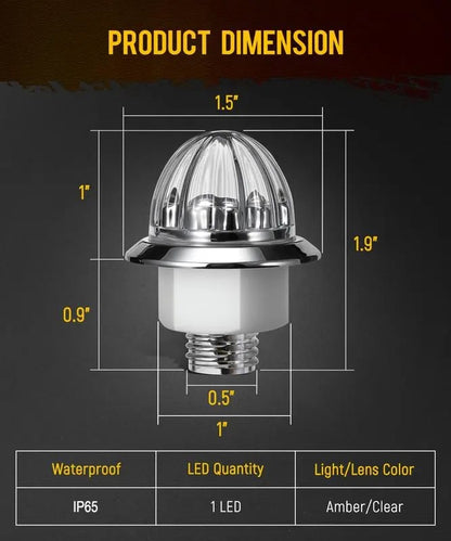 LumaSignal – 3rd Gen Amber Watermelon Side Marker Lamp