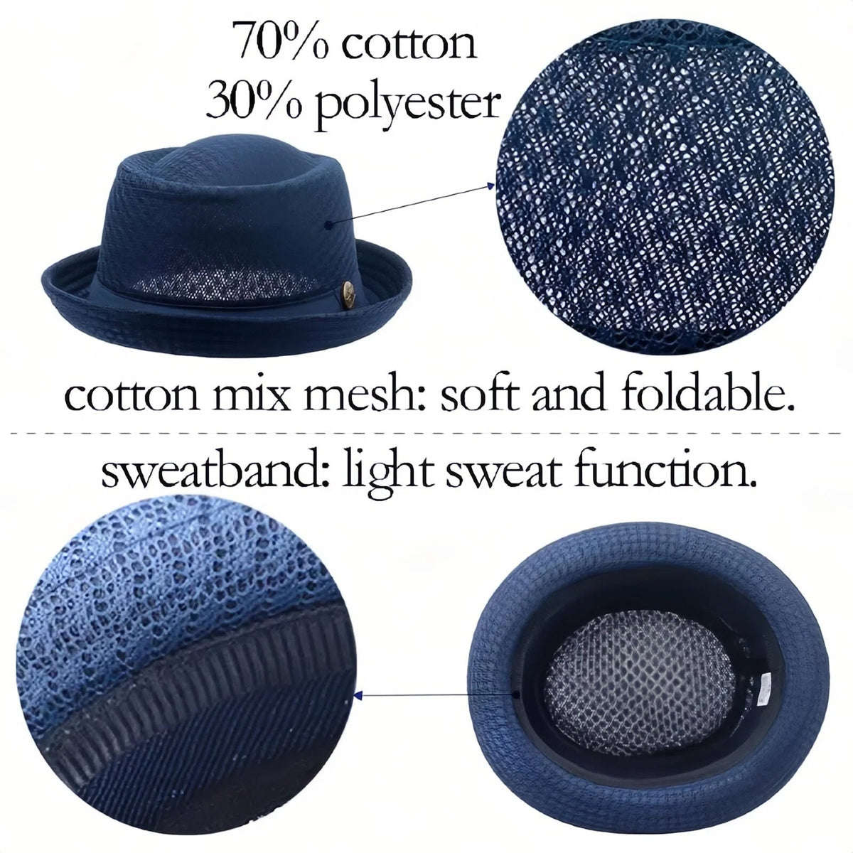 VenturaHat - Classic Breathable Travel Bowler