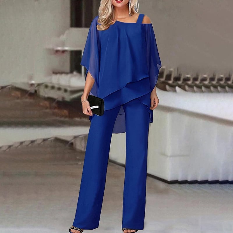 PureLuxe – Women’s Layered Chiffon Outfit Set