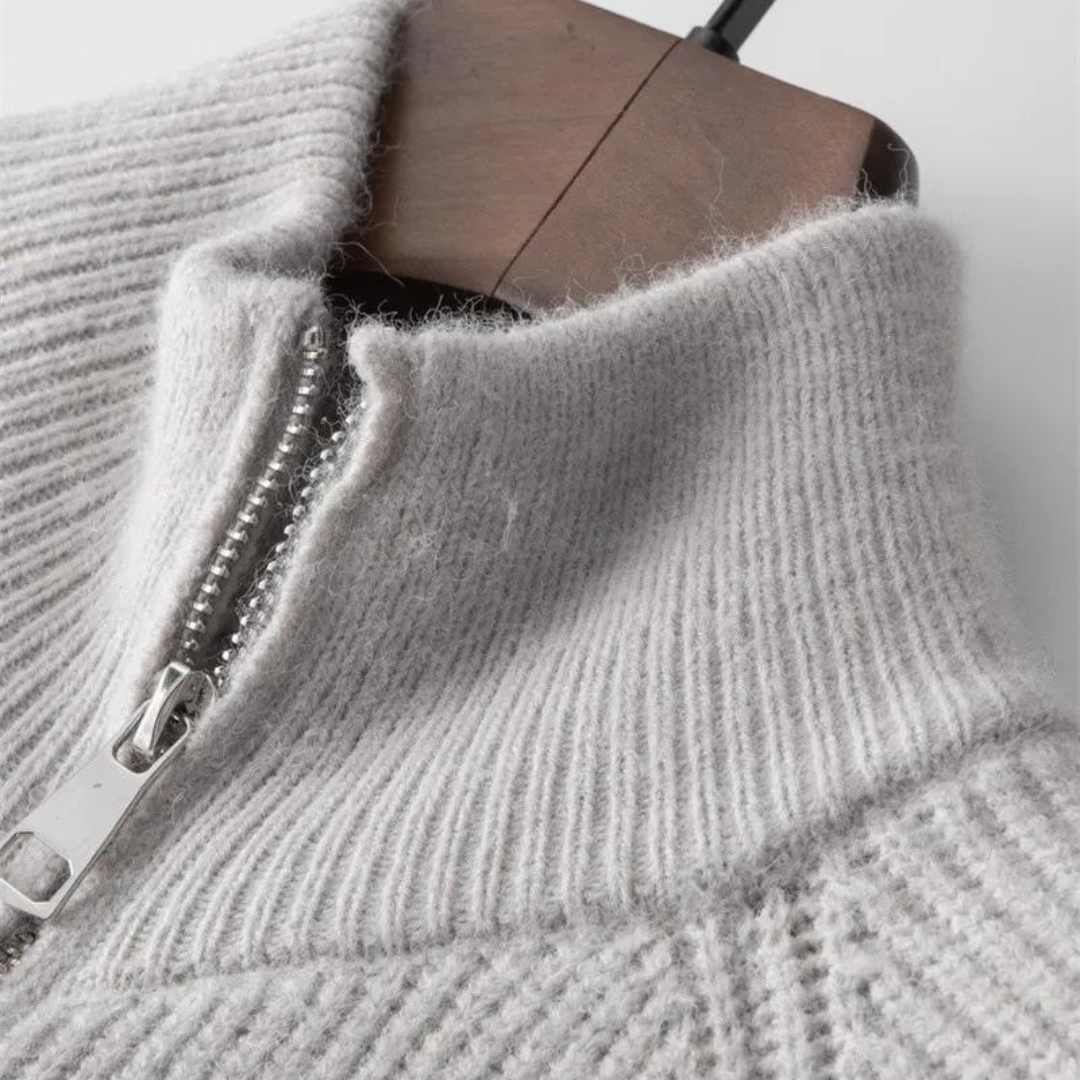 Colton Cashmere Zip Sweater | belevite