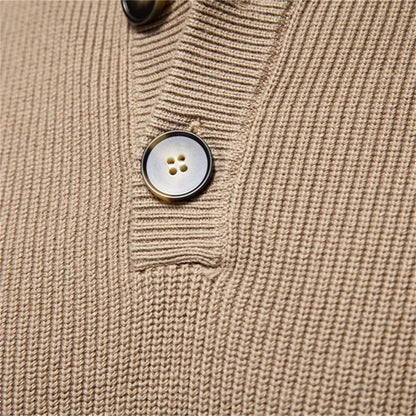 Ashton Button Mockneck Sweater | belevite