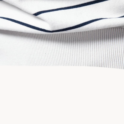 Atlantic Stripe Cotton Sweater | belevite