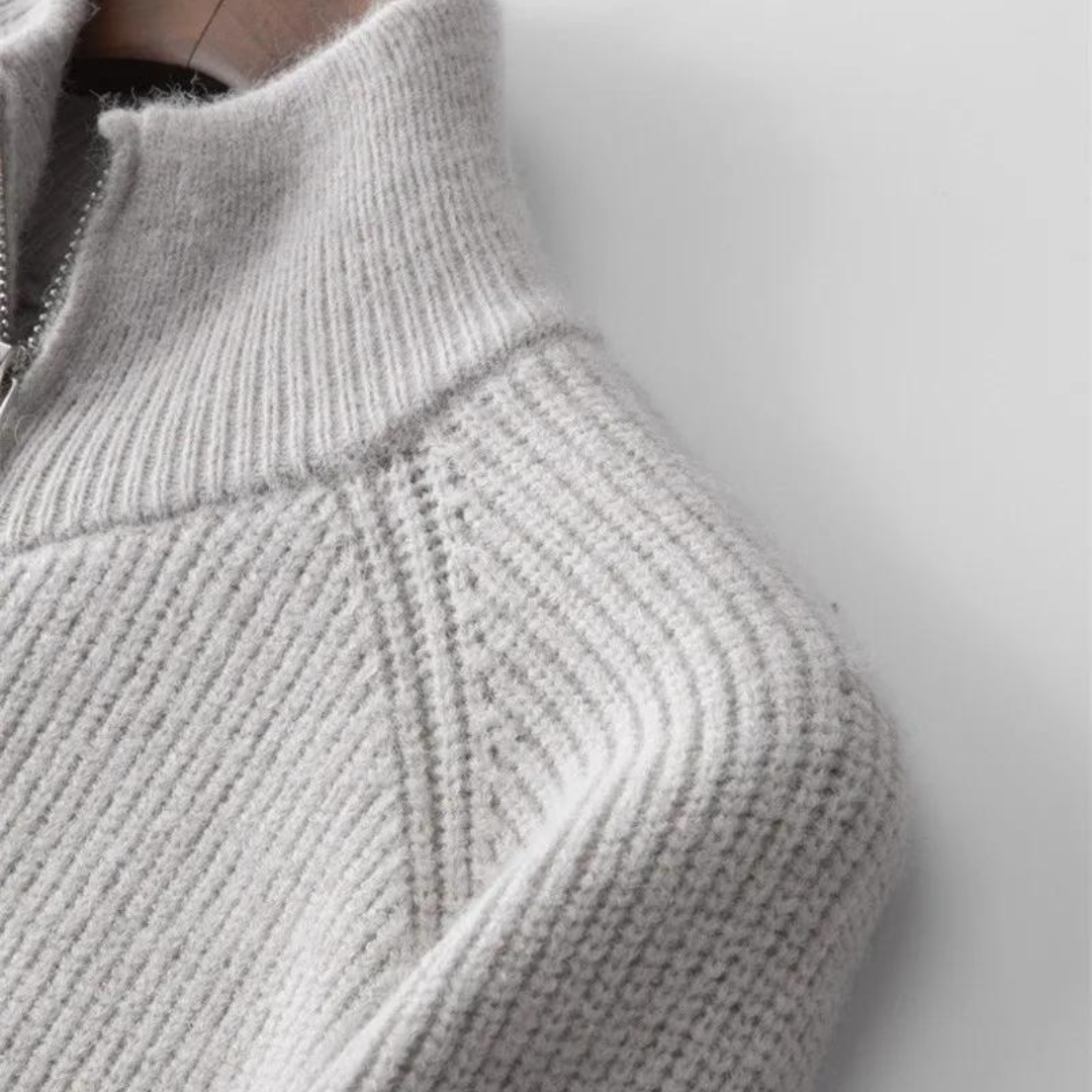 Colton Cashmere Zip Sweater | belevite