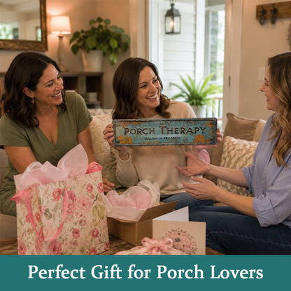 CozyHaven – Rustic Outdoor Porch Therapy Sign