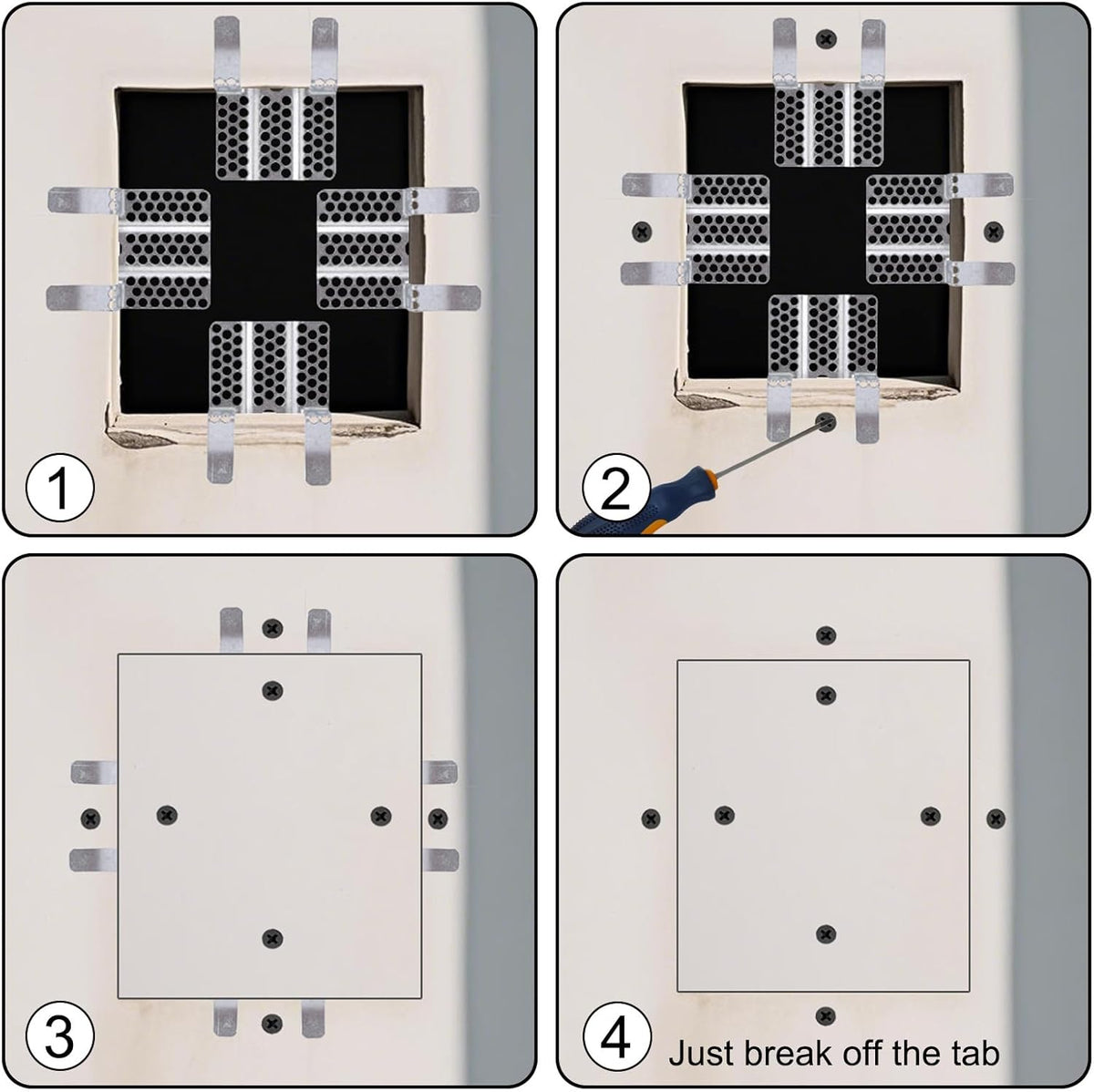 WallMate – No-Stud Drywall Repair Support Clip Kit