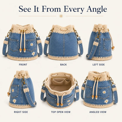 DaisyDenim – Crochet Bucket Bag